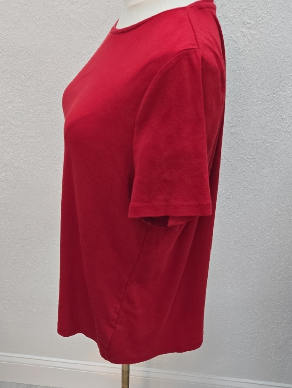 ❤️❤️❤️Talbots Red Short Sleeve Crewneck Tee - Picture 3 of 4